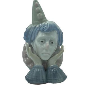 Vintage Sad Clown Dreams Pastel Porcelain Home Décor Paul Sebastian Collectible